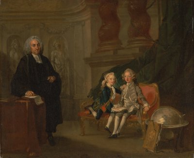 Prinz George und Prinz Edward Augustus, Söhne von Frederick, Prinz von Wales, mit ihrem Tutor Dr. F... von Richard Wilson